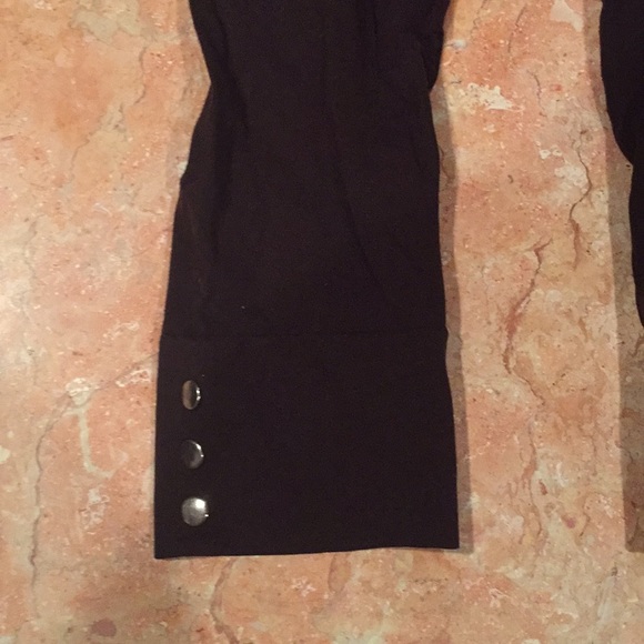 Brown CAPRI LEGGINGS WITH BUTTONS ONE SIZE - Picture 4 of 5